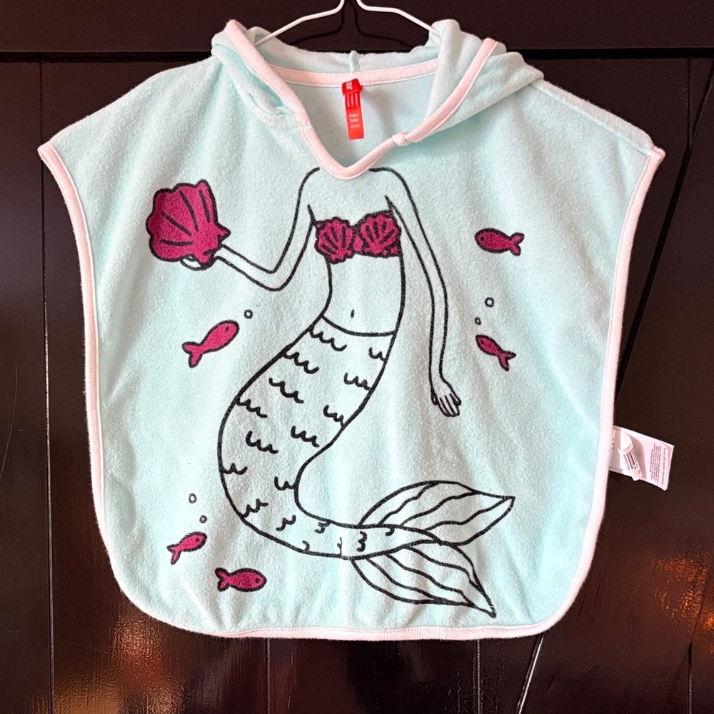 Joe Fresh Mermaid Bib - Aqua and Pink